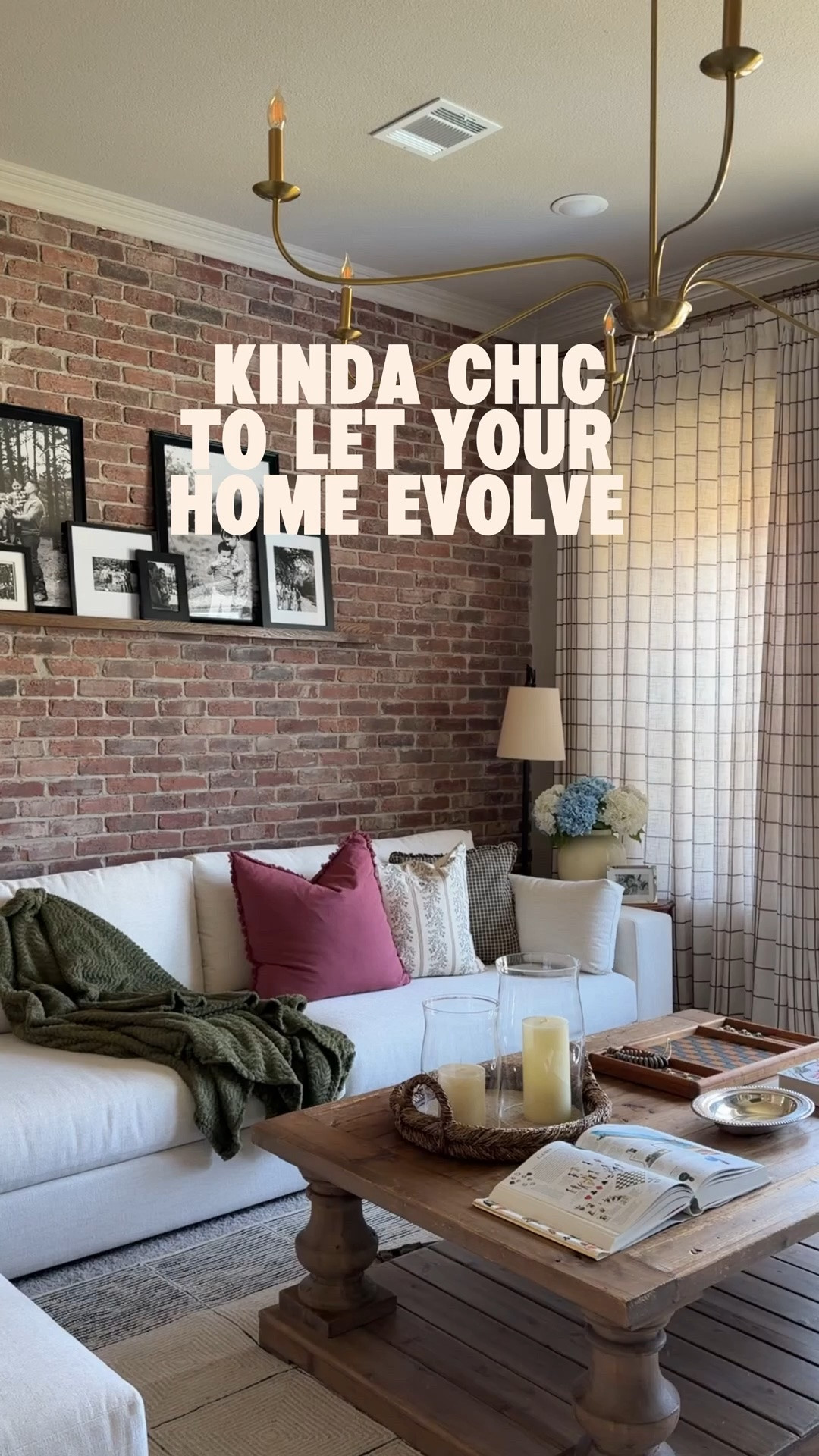 A reminder to take your time finishing a room! 🤗 

After almost a year we picked up this project again and this time we added the crown molding, painted the room this gorgeous neutral color (Smokey taupe: BM), removed the fan and installed this affordable chandelier, and lastly added some more texture and warmth by installing some curtains. ✨

What do you think? Save this for your next DIY ✨

Comment “ DIY “ for links 

#roomtransformation #familyroom #homedesign #homeinspo  #interiordesign 

Brick wall, country living, room transformation, home diy project,

#LTKHome #LTKKids #LTKvlog