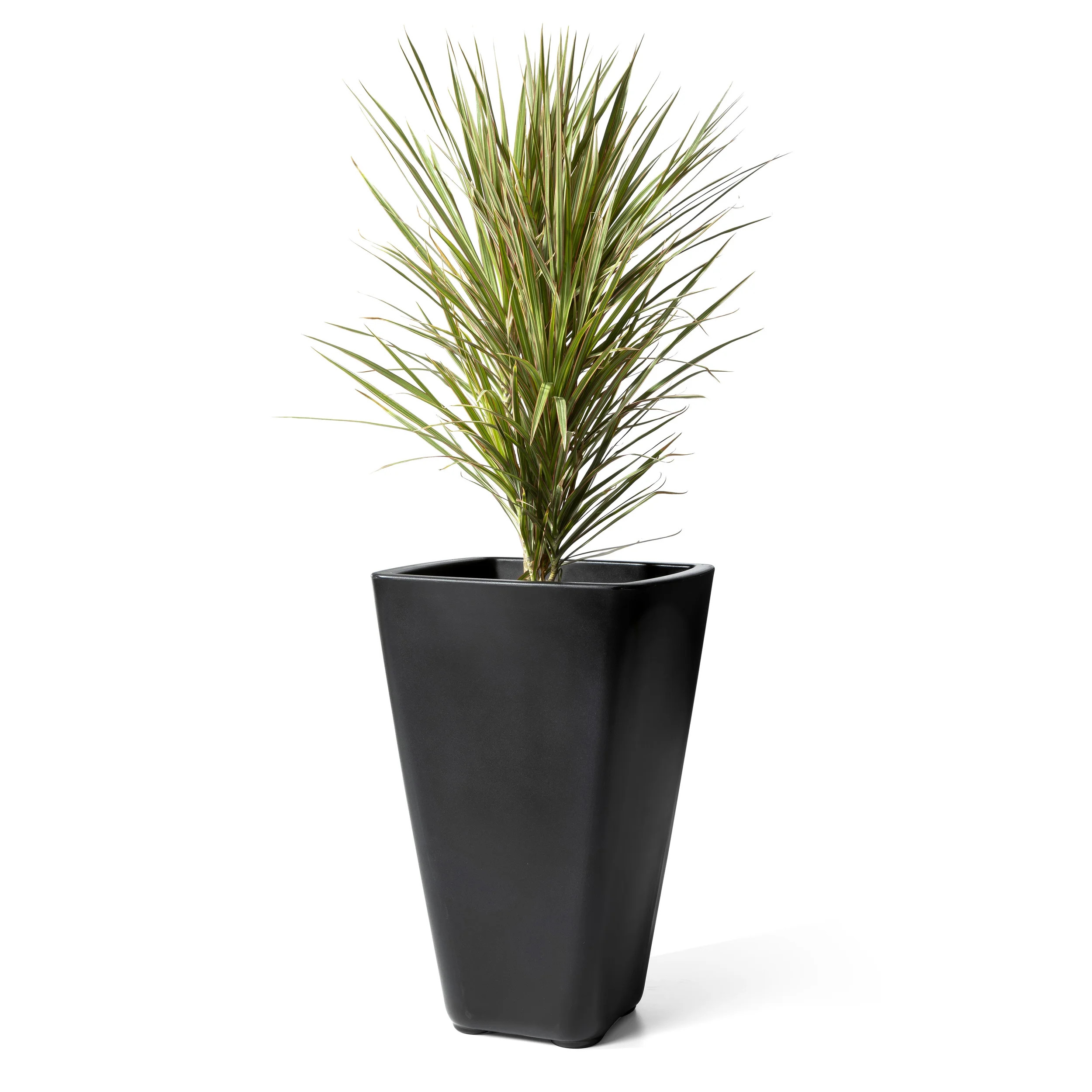 Step2 Bridgeview 26" Tall 2pk Black Square Indoor Outdoor Plastic Planter | Walmart (US)