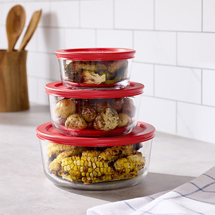 Pyrex® 4 c. Round Glass Food Storage | The Container Store