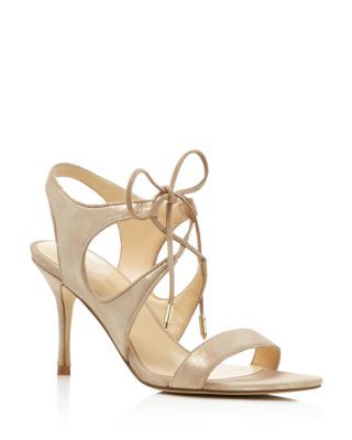 IVANKA TRUMP Garver Metallic Lace Up High Heel Sandals | Bloomingdale's (US)