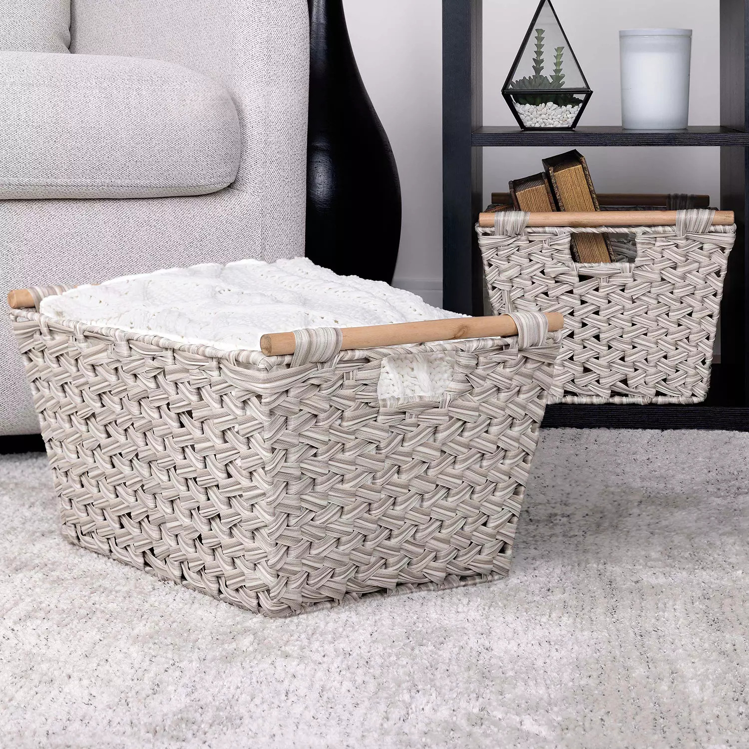 Member's Mark Decorative Handwoven Storage Baskets (Set of 2) | Sam's Club
