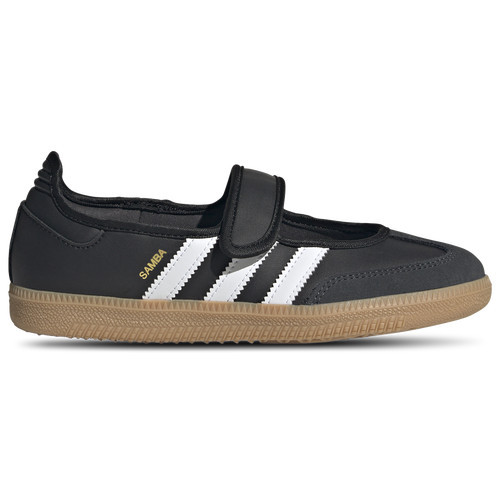 adidas Girls adidas Originals Samba Jane - Girls' Grade School Running Shoes Black/White Size 3.5 | Champs Sports