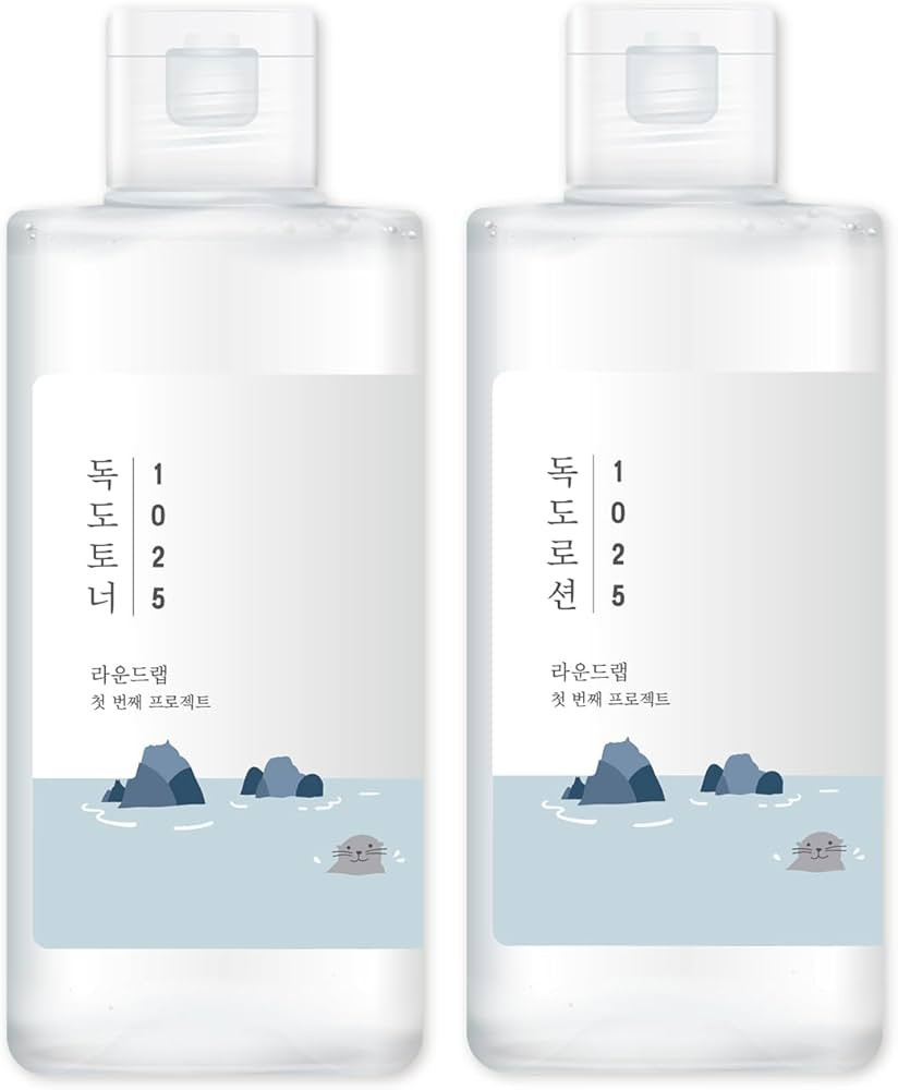 ROUND LAB 1025 Dokdo Toner + Dokdo Lotion | Exfoliating dead skin cells without irritation, Hydra... | Amazon (US)