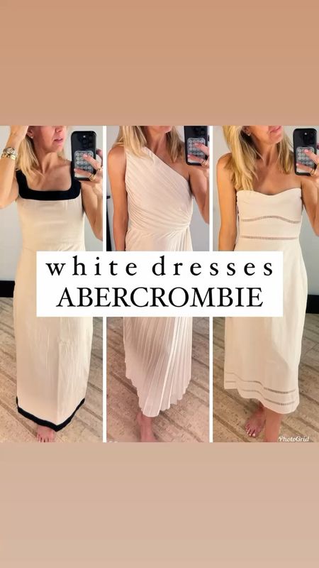 White dresses from Abercrombie. Loved each of these dresses! Wearing a small in each. Listen to voiceover for info on each dress. 




White dress
Summer outfit


#LTKVideo #LTKOver40 #LTKSeasonal