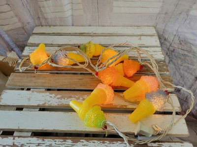 Vintage ice cream cone light string set candy Xmas decor | eBay US