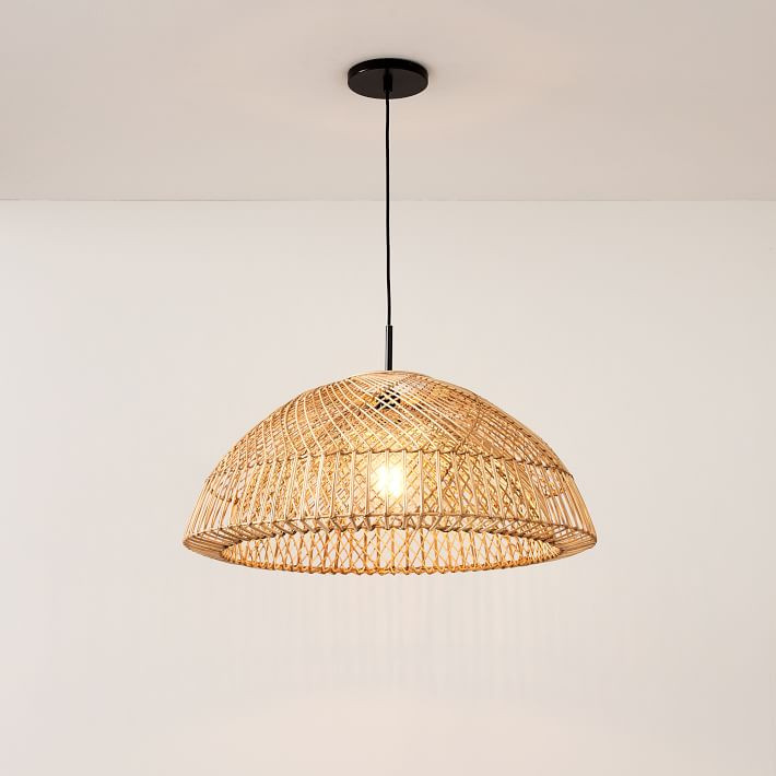 Wicker Dome Pendant (28") | West Elm (US)