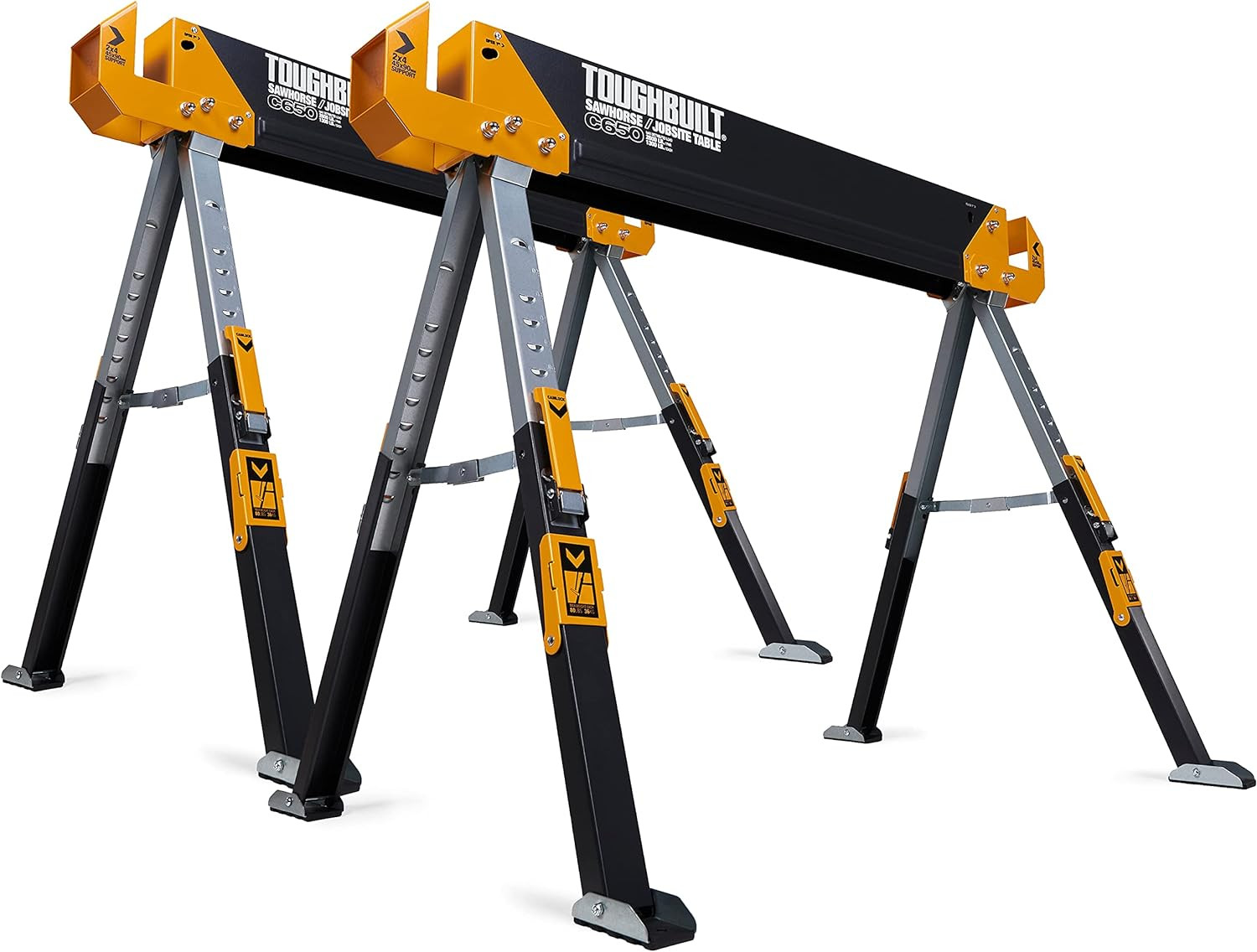 ToughBuilt - Folding Sawhorse/Jobsite Table - Sturdy, Durable, Lightweight, Heavy-Duty, 100% High... | Amazon (US)
