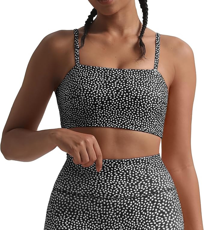 Aoxjox Women's Workout Bandeau Bras Training Fitness Running Yoga Crop Tank | Amazon (US)