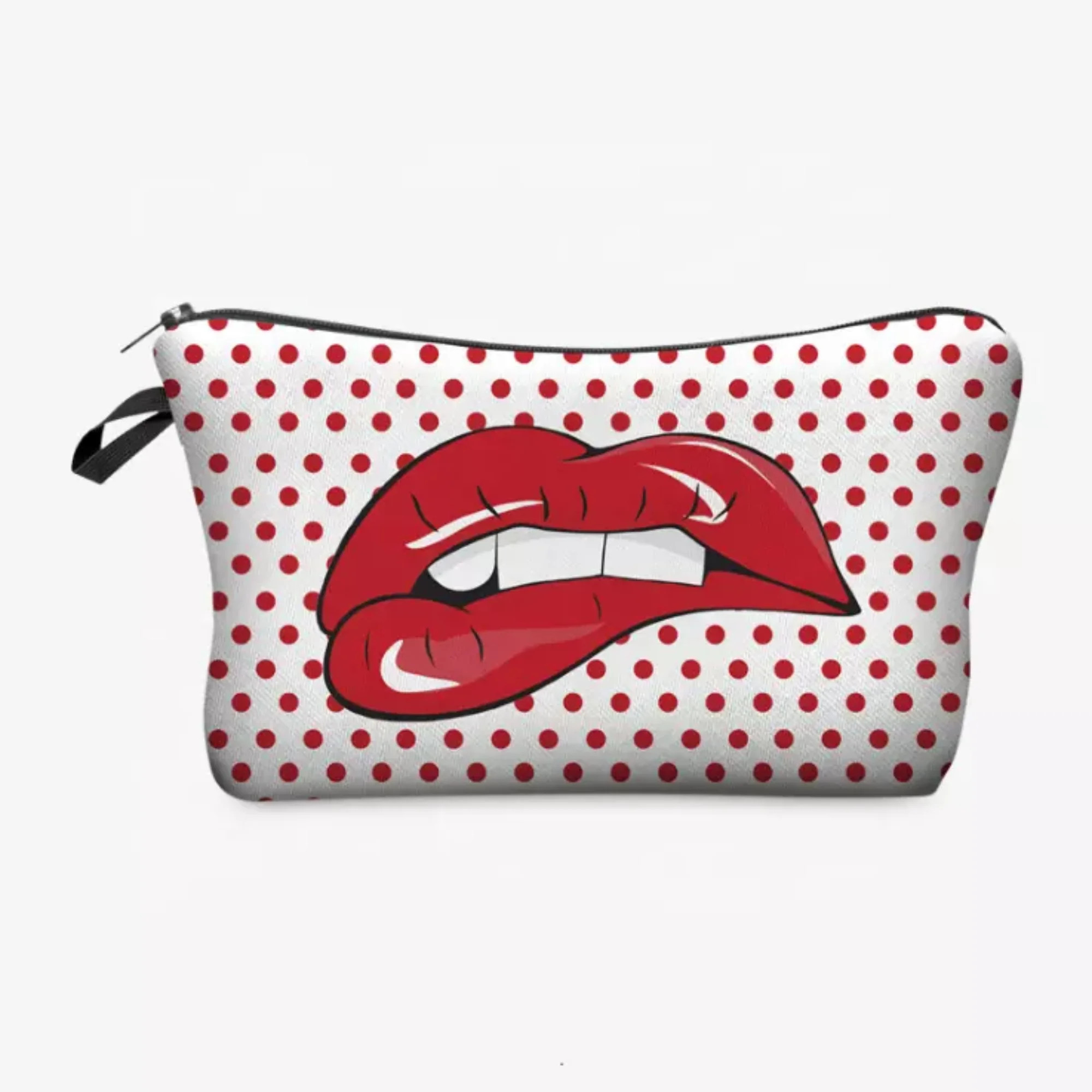 Makeup 3D Red Lips Printed Polyester Durable Cosmetic Pouch Travel Pouch Large Capacity Cosmetic ... | Walmart (US)