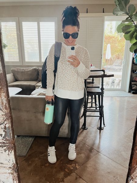 Soccer mom uniform for an early morning game! These faux leather leggings are a fantastic dupe of the SPANX leggings and only $15!
They run tts, I’m wearing a small. I have them in black and brown.

#LTKSeasonal #LTKunder50 #LTKstyletip