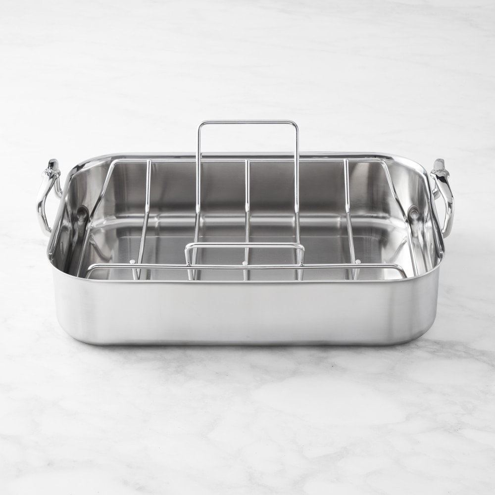 Hestan Provisions Brushed Stainless-Steel Classic Roaster with Rack | Williams-Sonoma