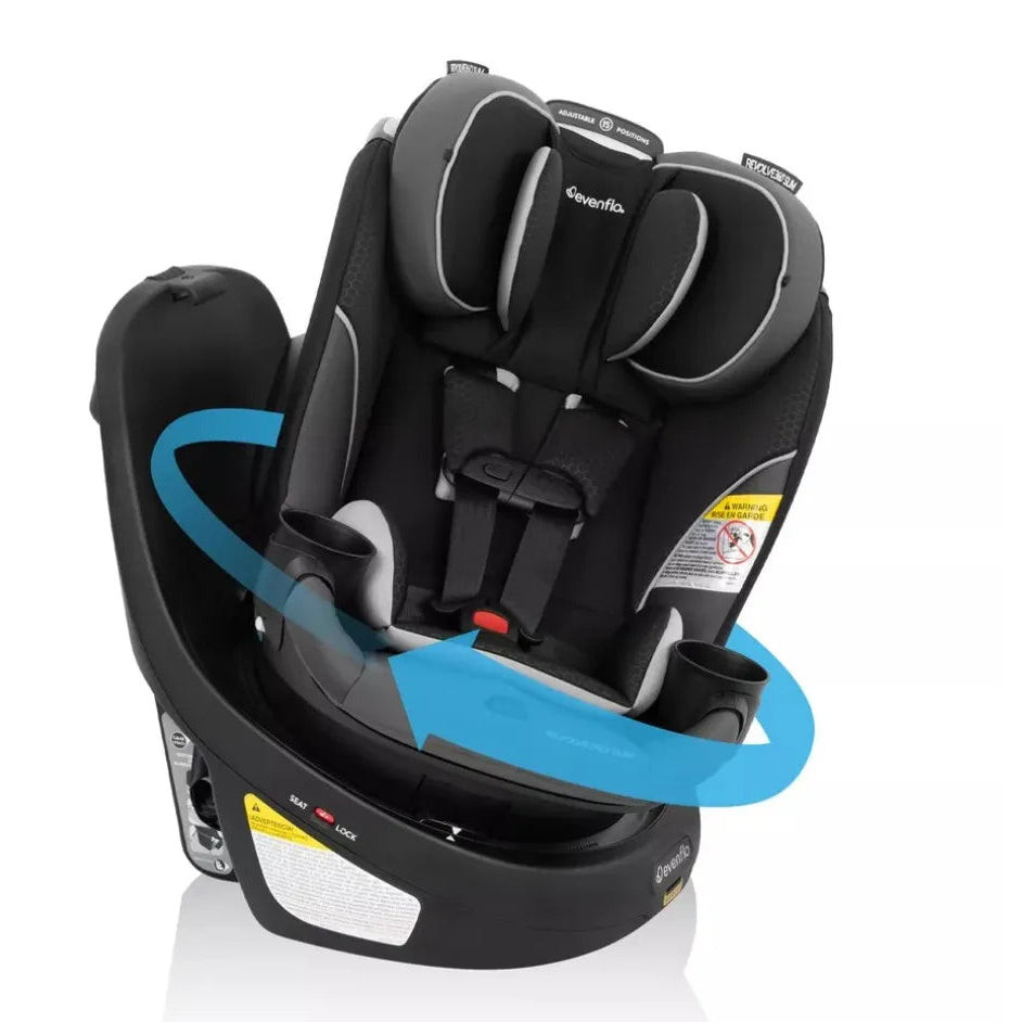 Evenflo Revolve 360 Slim 2-in-1 Rotational Convertible Car Seat - Canton Black | REBEL (formerly Rebelstork)