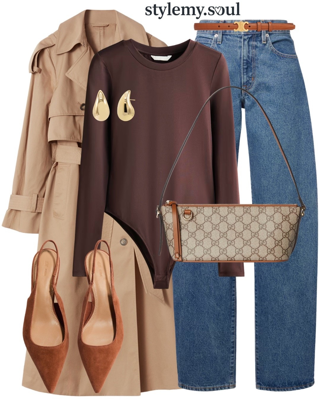 Trench coat, jeans, autumn look, camel shoes, bodysuit

#LTKautumn #LTKworkwear #LTKstyletip