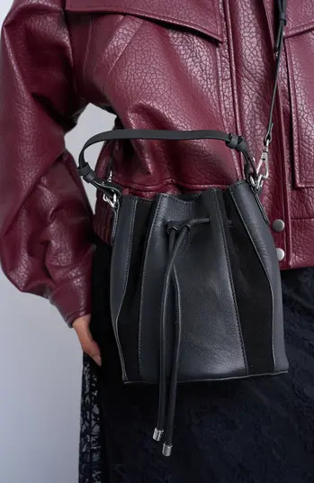 Colette Leather & Suede Bucket Bag | Nordstrom