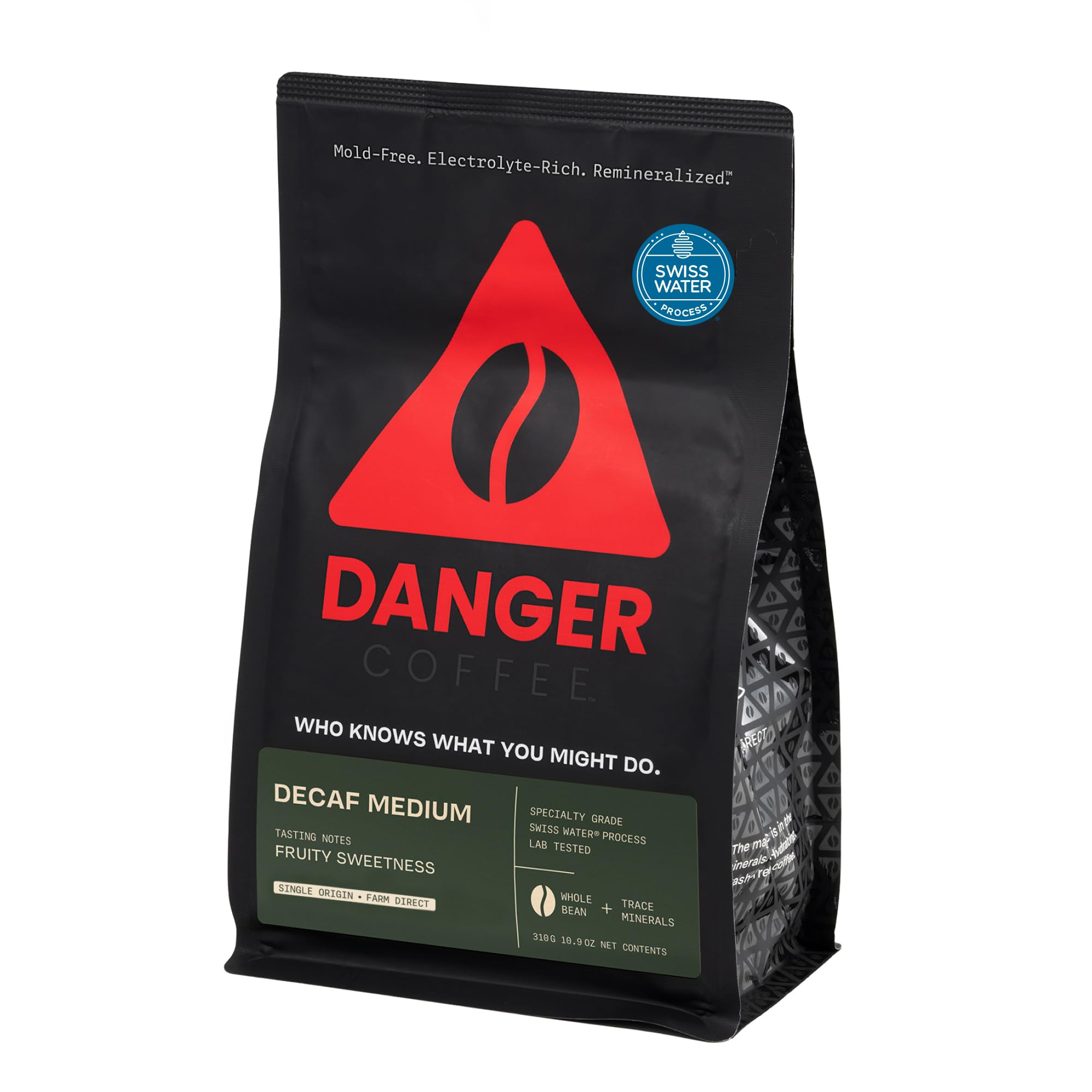 Danger Coffee by Dave Asprey, Remineralized, Mold Free & Lab Tested Swiss Water Decaf Whole Bean ... | Amazon (US)