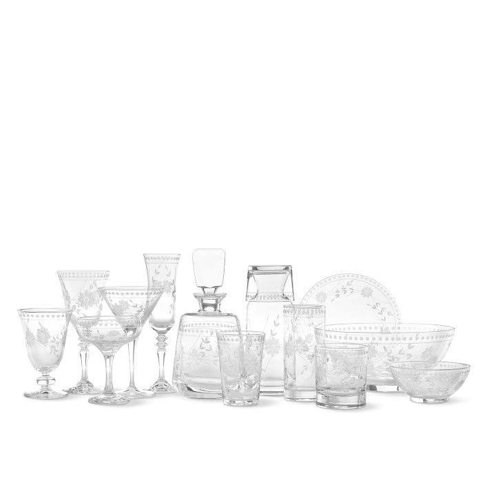 Vintage Etched Glassware Collection | Williams-Sonoma