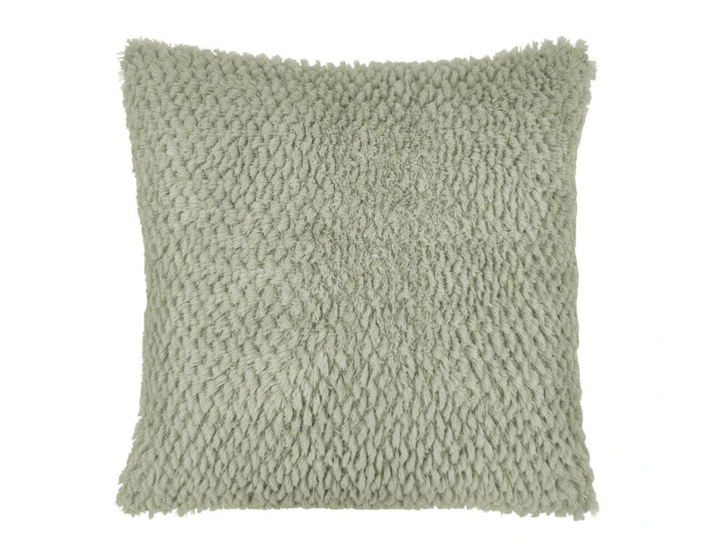 J. Elliot Home Sasha Soft Faux Rabbit Fur Cushion Pillow 50 x 50cm Green Mist | Catch.com.au