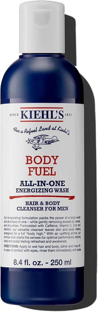 Kiehl's Body Fuel All-in-One Energizing Body Wash & Shampoo for Men, with Menthol, Caffeine, Vita... | Amazon (US)