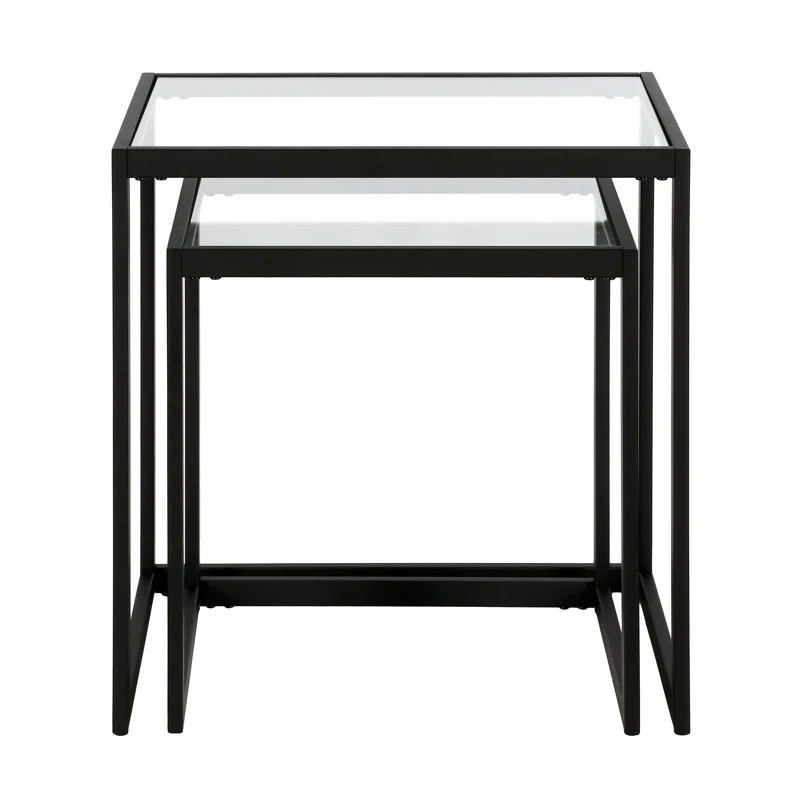 Harr 24'' Tall Glass Frame Nesting Tables | Wayfair North America