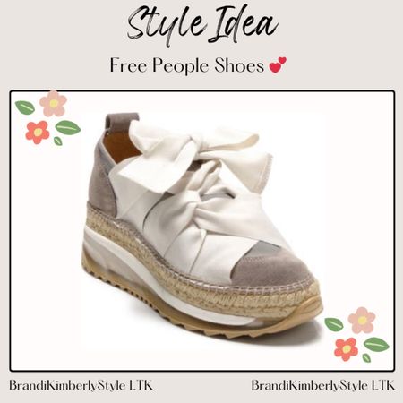 These espadrille sneakers are so dang cute! I am obsessed with the bow detail. It comes in white, pink, and black. They are absolutely darling. BrandiKimberlyStyle 
Summer outfit  summer shoes, shoe crush,  free people

#LTKSeasonal #LTKStyleTip #LTKShoeCrush