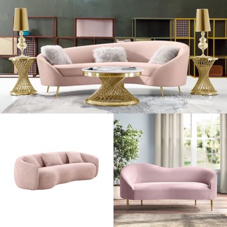 Ready for Barbie World? These chic and stylish curved sofas that will give you space an instant refresh with happy vibes. #barbiecore #prettyinpink 

#LTKFind #LTKhome #LTKsalealert