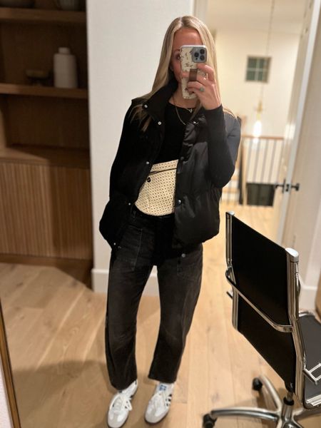 Casual night out outfit!
Amazon Long Sleeve - Amazon long sleeve is tight.. size up. Mine’s a medium and I’d order a large next time, but it’s so so soft and stretchy and perfect for layering. A skims dupe i think!
Free People Jeans - size down at least one size.
Vest - this isn’t my exact vest but it’s similar!
Shoes - they’re Adidas Sambas! TTS.
Bag - Grande Fanny from ClareV

#LTKfindsunder100 #LTKover40 #LTKstyletip