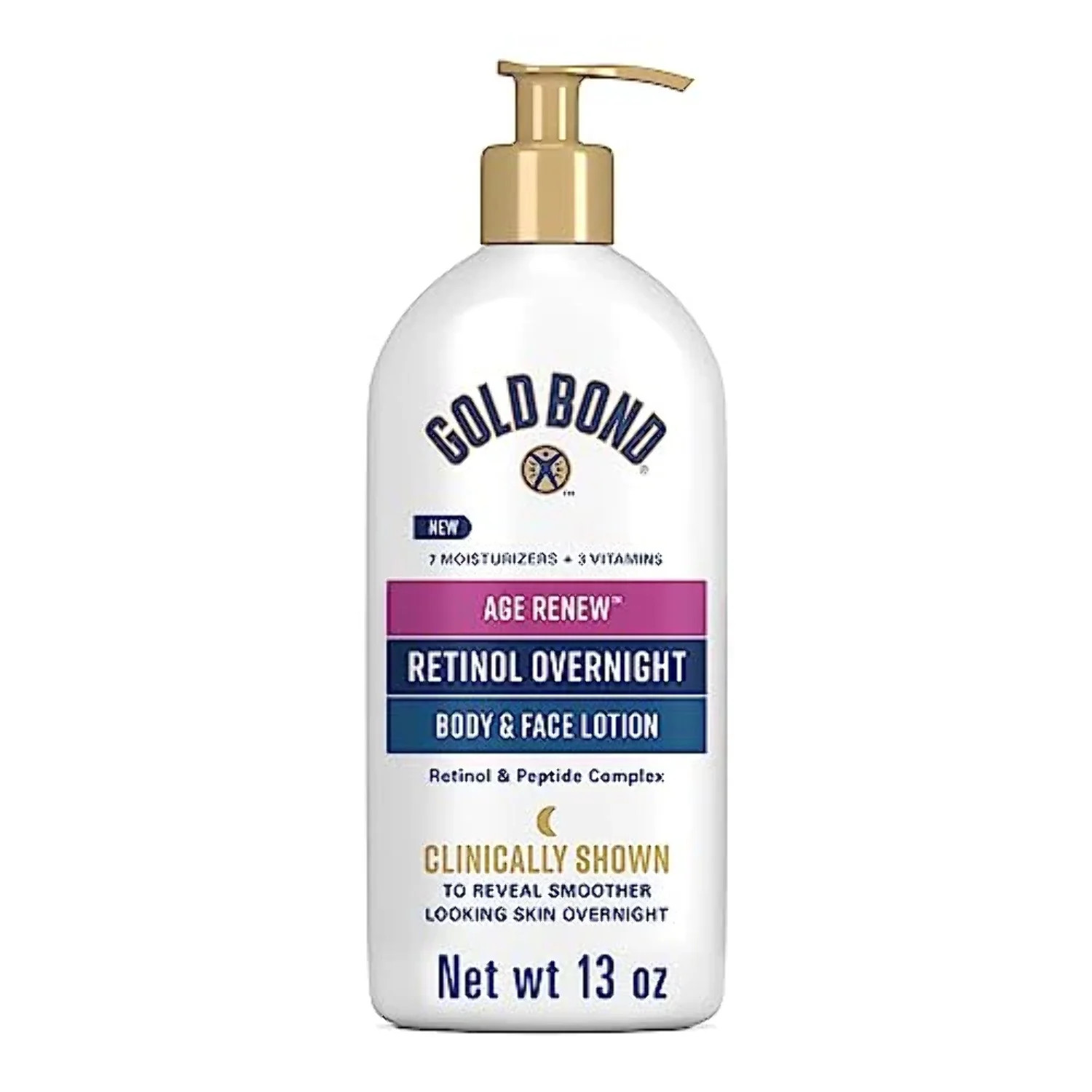 Gold Bond Age Renew Retinol Overnight Body & Face Lotion, With Retinol & Peptide Complex, Dry Ski... | Walmart (US)