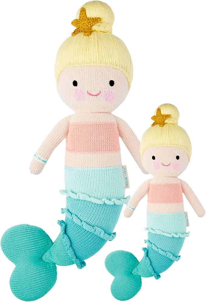 cuddle + kind Skye The Mermaid Doll - Lovingly Handcrafted Dolls for Nursery Decor, Fair Trade He... | Amazon (US)