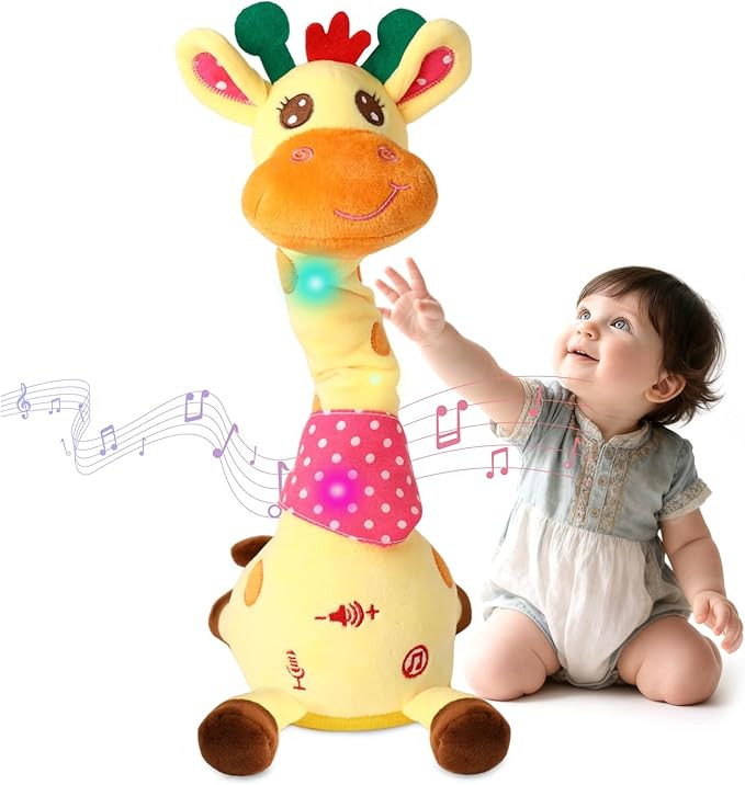 LLUKEME Dancing Giraffe Stuffed Animal Baby Toys Singing Song Toddlers Toy Repeats What You Say G... | Amazon (US)