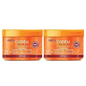Cantu Coconut Curling Cream for Natural Hair with Pure Shea Butter, 12 oz (Pack of 2) (Packaging ... | Amazon (US)