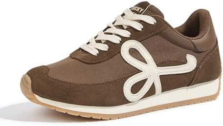 LUCKY STEP Women's Fashion Sneakers Trendy Stylish Low Top Classic Retro Casual Ladies Comfortabl... | Amazon (US)
