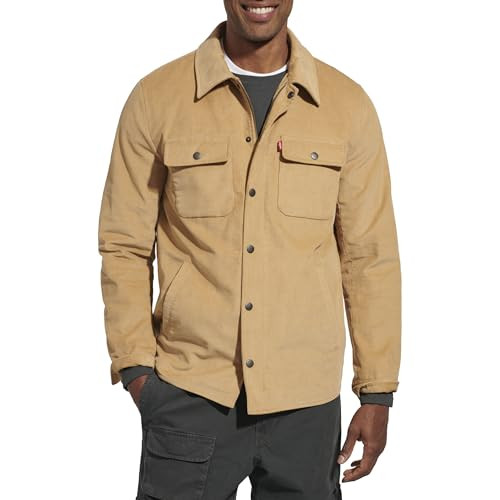 Levi's Men's Corduroy Shirt Jacket, Tan Unfilled, X-Large | Amazon (US)