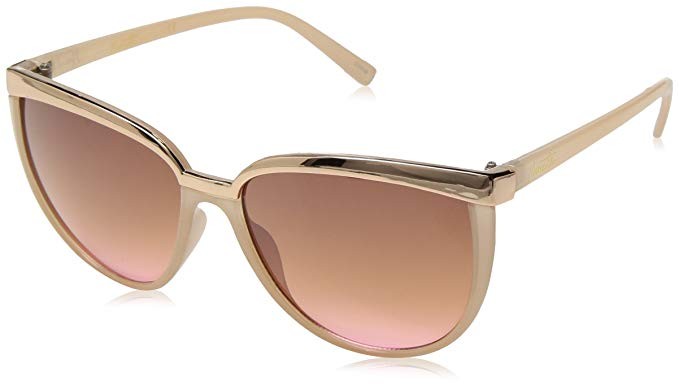 Nanette by Nanette Lepore Women's Nn233 Ndrgd Cateye Sunglasses, Nude/Rose Gold, 57 mm | Amazon (US)