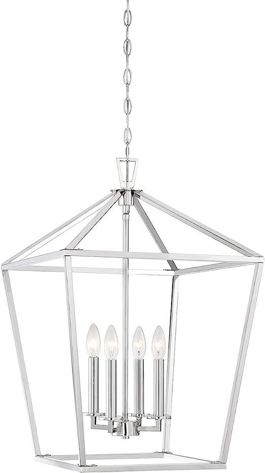 Savoy House 1-321-4-109 Townsend 4-Light Foyer Pendant in a Polished Nickel Finish (17" W x 26" H... | Amazon (US)