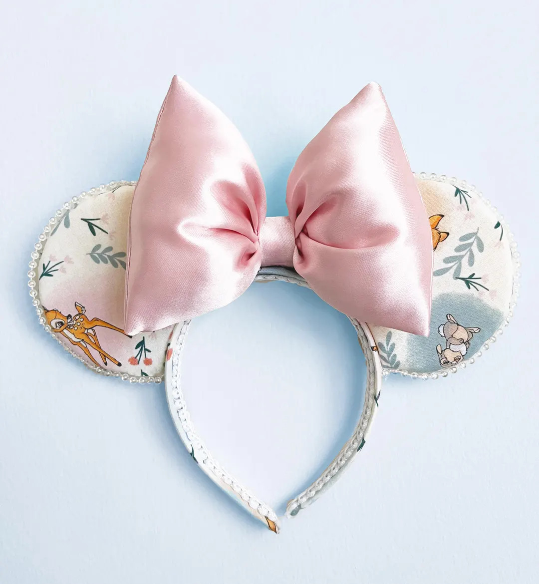 Minnie Bambi Ear Pink Minnie Ear Pearl Minnie Ear Bambi Ear Pink Mickey Ear Thumper Minnie Ear Ba... | Etsy (US)