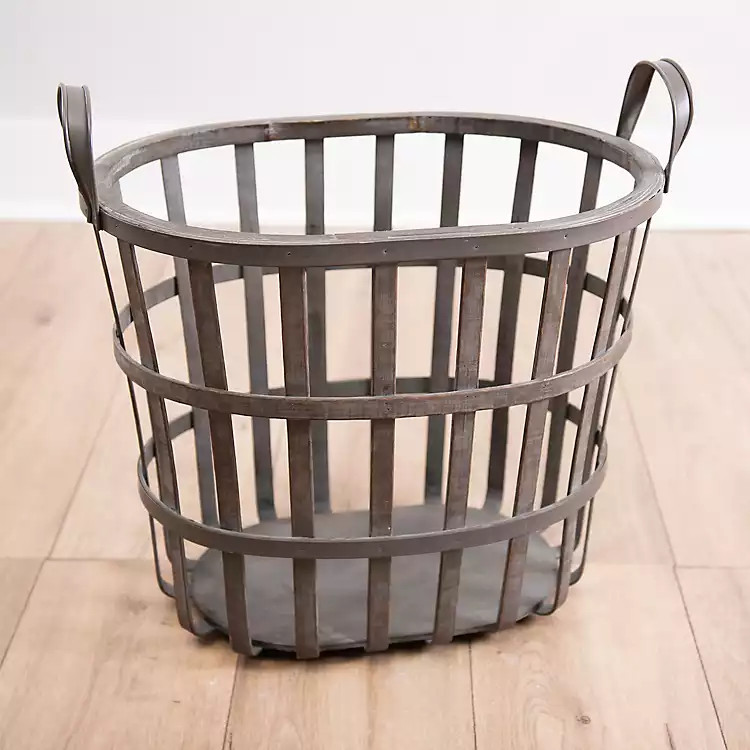 New!Taupe Patrick Basket | Kirkland's Home