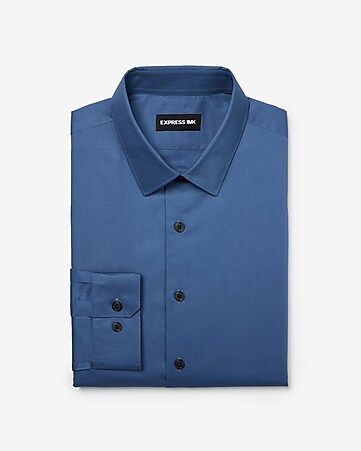 classic stretch cotton 1mx dress shirt | Express