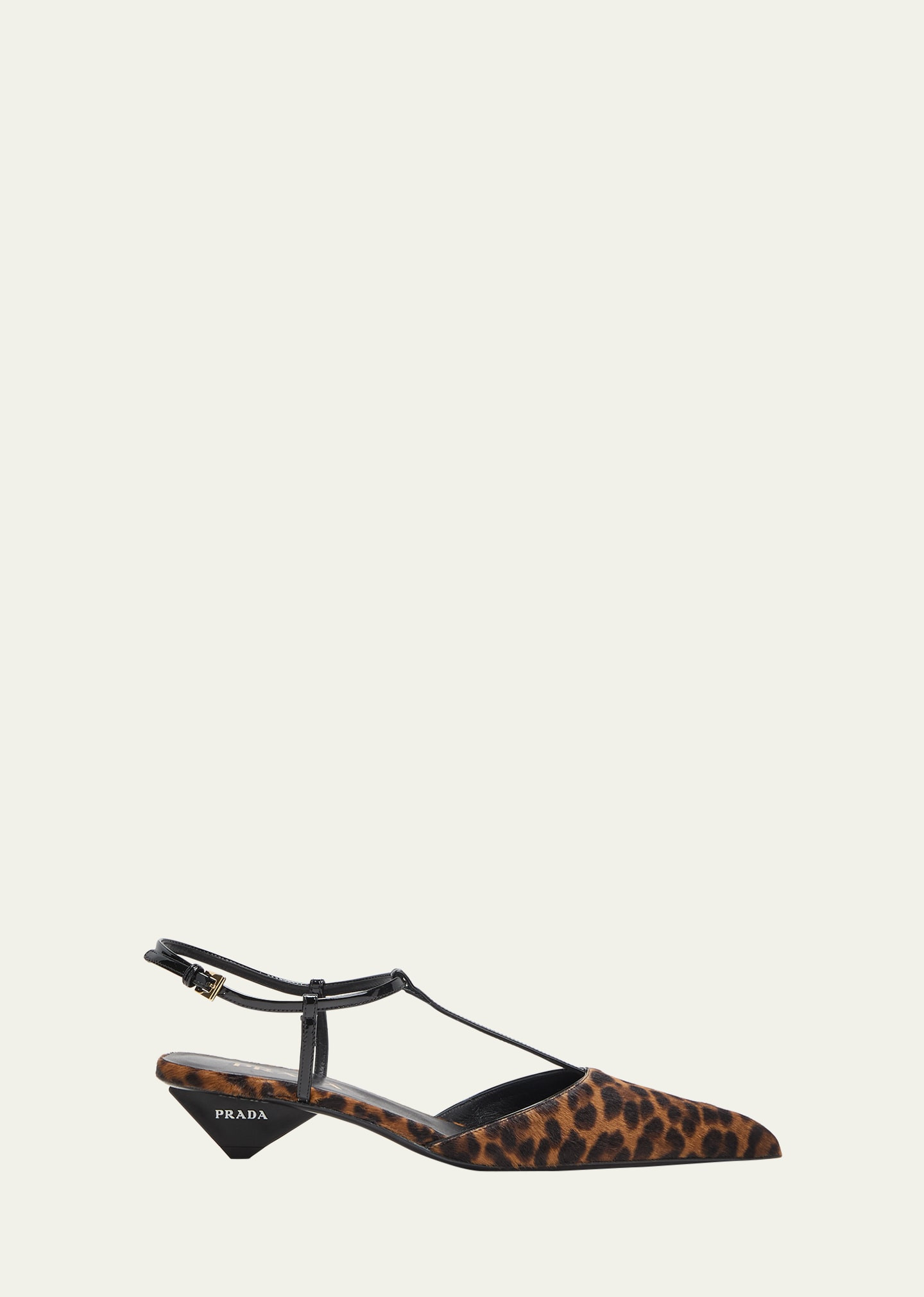 Prada Leopard T-Strap Ballerina Pumps | Bergdorf Goodman