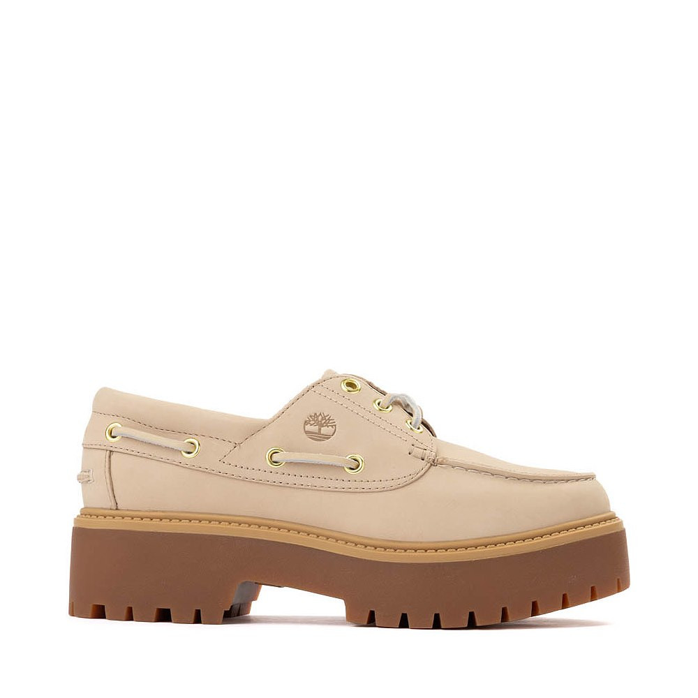 Womens Timberland® Stone Street Premium Boat Shoe - Taupe | Journeys