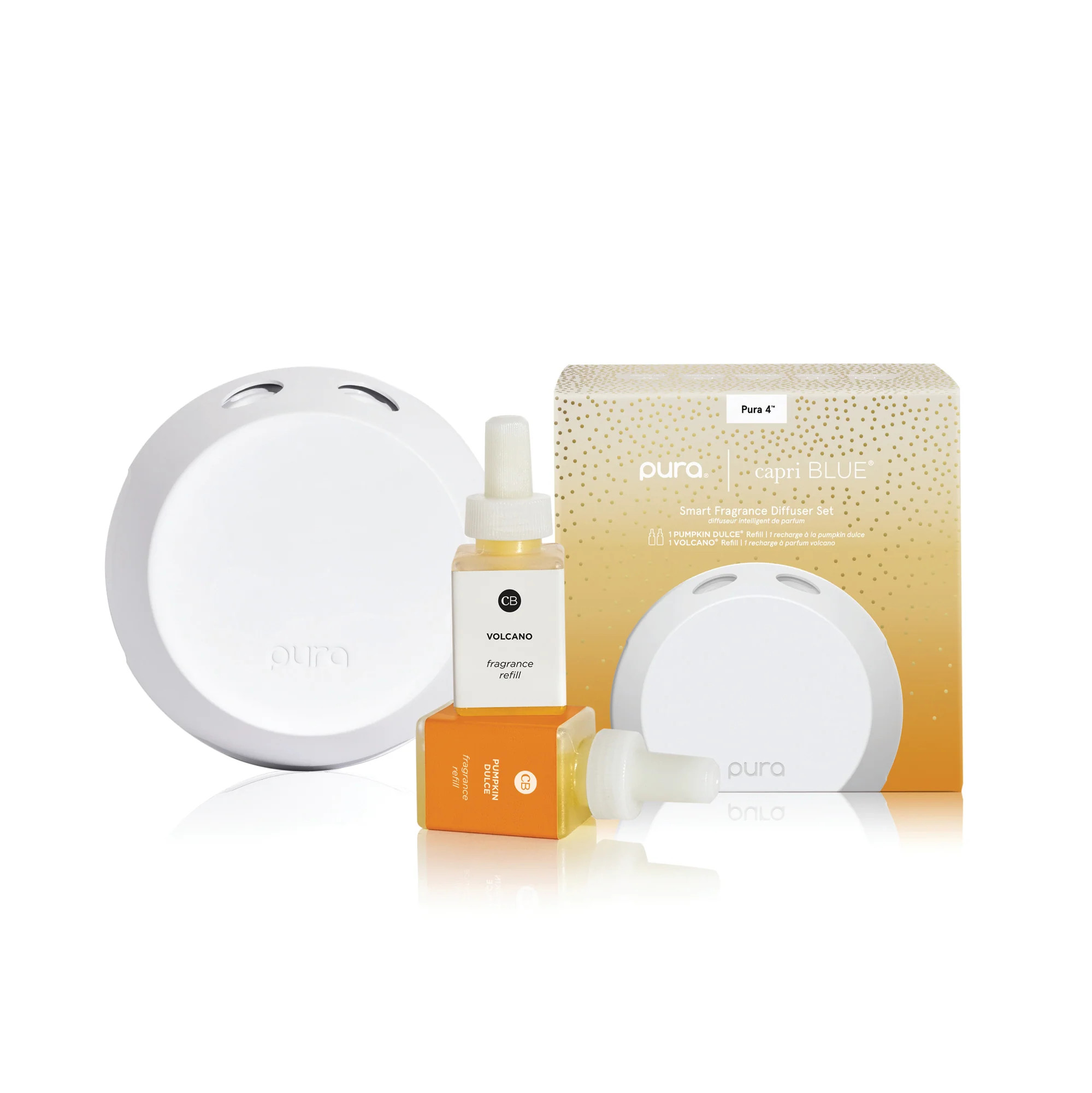 CB + PURA V4 Smart Home Diffuser Kit, Pumpkin Dulce & Volcano | Capri-Blue