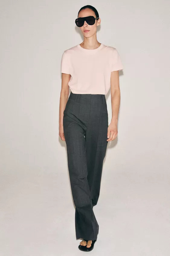 MINIMALIST SHORT SLEEVE T-SHIRT | Zara UK
