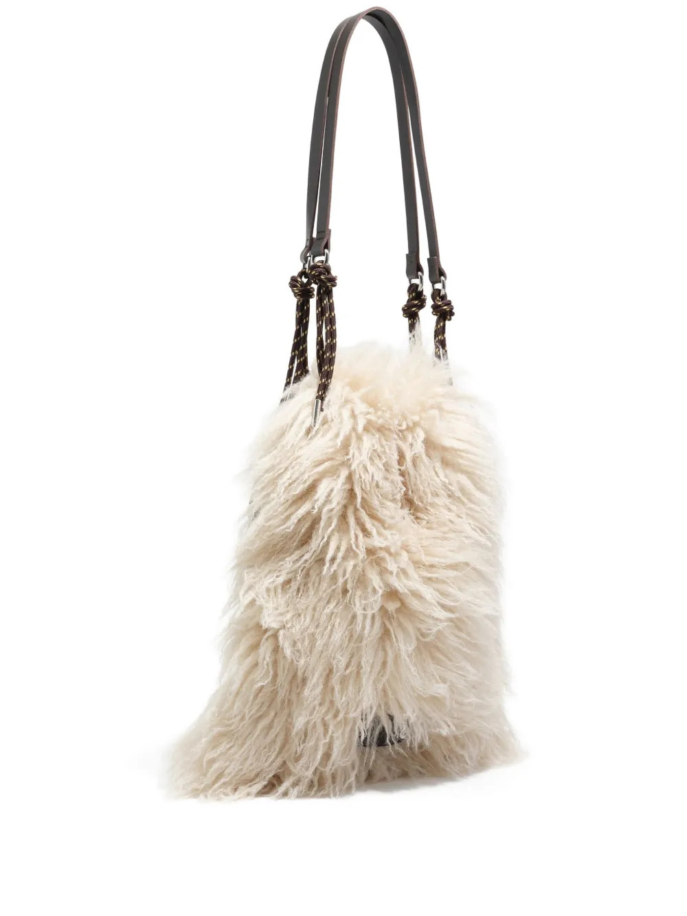 Bimba y Lola fur-texture Shoulder Bag | Neutrals | FARFETCH | Farfetch Global