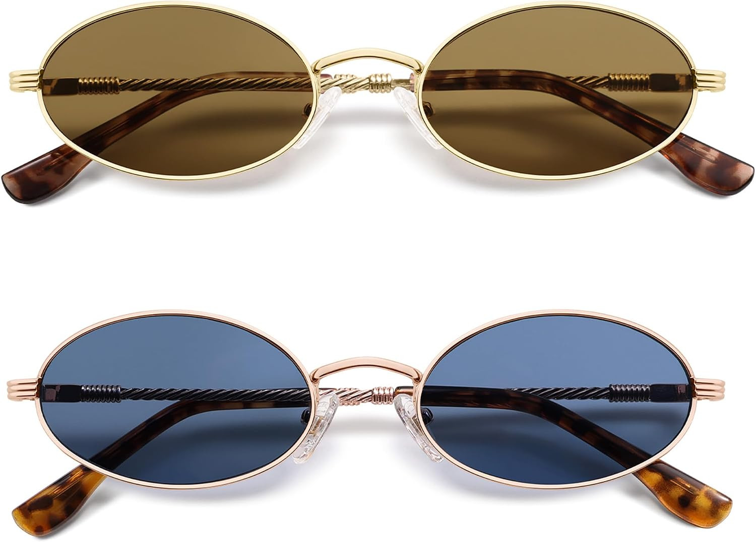 Retro Small Oval Sunglasses for Women Men AP3721 | Amazon (US)