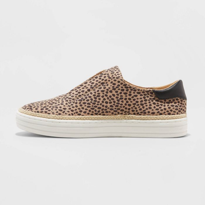 Women's Kalliope Leopard Slip On Sneakers - Universal Thread™ Brown | Target