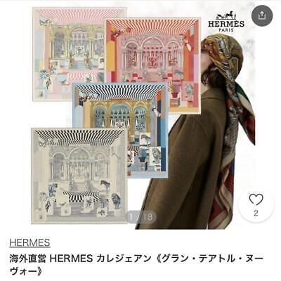 "Hermes Carre Geant 140 Grand Theatre Nouveau Cashmere Silk Shawl Multicolor"  | eBay | eBay US