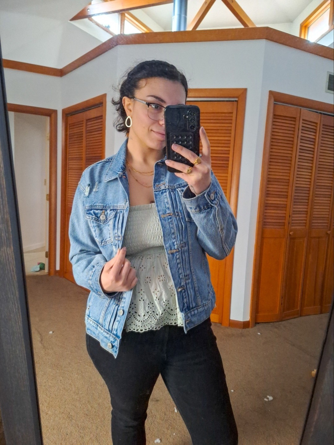 Today's Spring Outfit is on sale!♡ Jean Jacket is $28 size large ♡ Jeans are $28 size 14♡ Top is $11 size medium♡ Jewelry $18 each

#LTKSeasonal #LTKsalealert #LTKmidsize