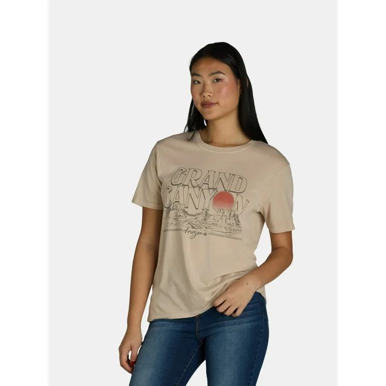 Time and Tru Women's National Park Graphic Tees, 2-Pack Sizes XS-XXXL | Walmart (US)