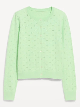 SoSoft Lite Cropped Pointelle Cardigan | Old Navy (US)