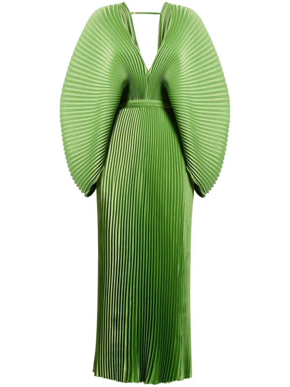 The DetailsL'IDÉEVersaille pleated maxi dressImportedHighlightsfern green fully pleated tonal st... | Farfetch Global