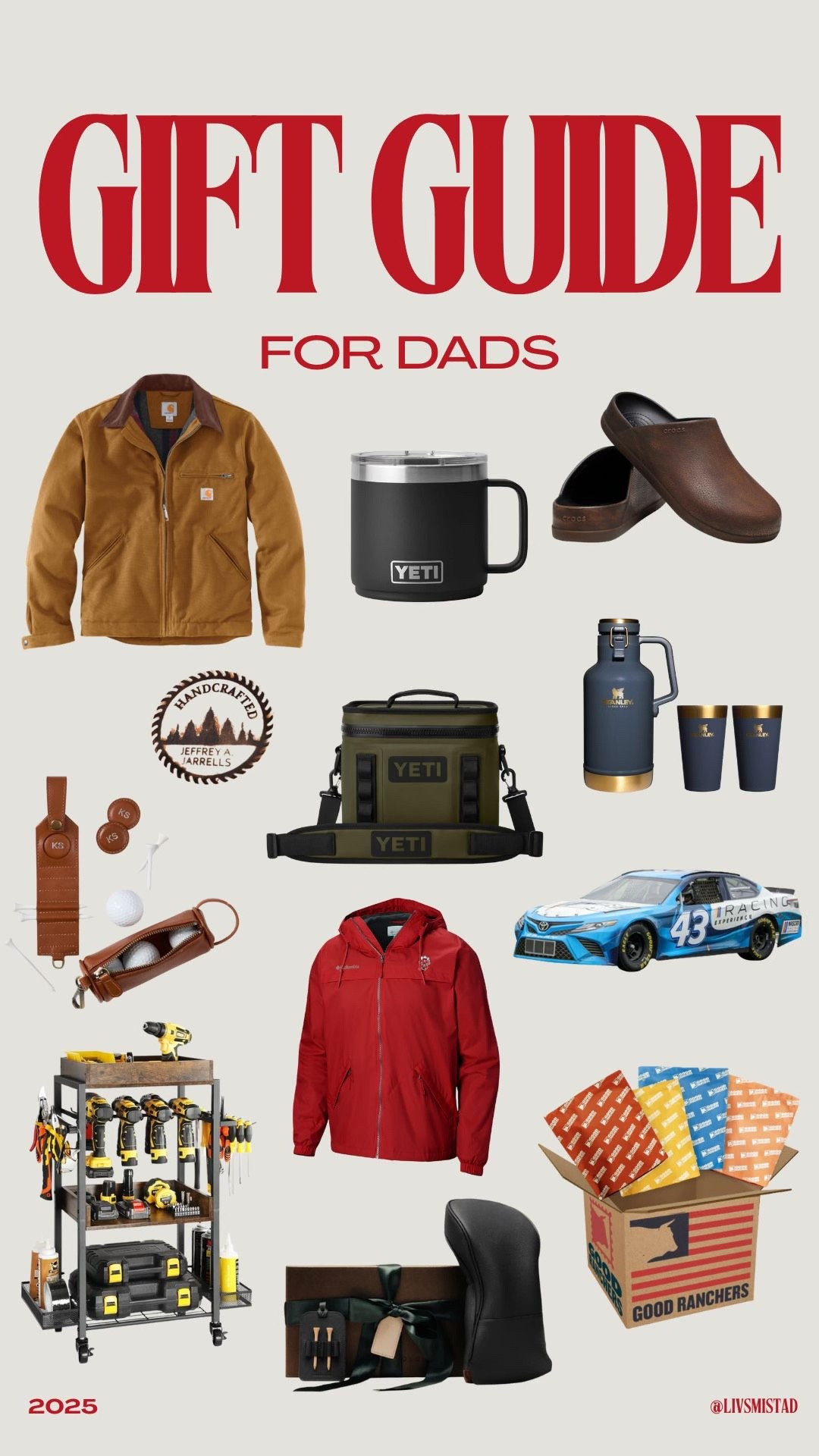 The very highly anticipated gift guide for dads! Gifts for the dad who says he doesn’t need anything for Christmas 🤎🎄

Gifts for dad
Holiday gifts for dad
Christmas gifts for dad
Workwear jackets
Crocs
 Comfortable shoes for men
Stanley cup set
Yeti cooler
College apparel
Columbia rain coat
Texas tech
Golf set
Personalized gifts 
Personalized golf set
Meat subscription box
Yeti mug
Insulated mug
Woodworking
Tool organizer
Garage organizer
Woodworking gifts

Gifts for him
Holiday gift guide
Christmas gift guide
Holiday gift guide for him
Christmas gift guide for him
Holiday gift guide for boyfriends
Holiday gift guide for husbands
Christmas gift guide for boyfriends
Christmas gift guide for husbands 
Gifts for your boyfriend
Gifts for your husband 
Christmas gifts for him 
What to buy your husband for Christmas 
What to buy your boyfriend for Christmas 

#LTKGiftGuide #LTKCyberWeek #LTKHoliday